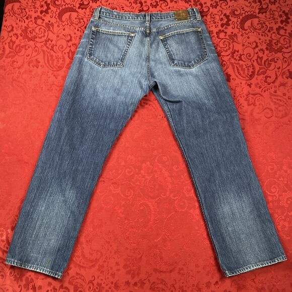 J Brand WALKER Relaxed Straight Leg Jeans 36 34x30” Button Fly Dark Made In USA - Picture 10 of 13